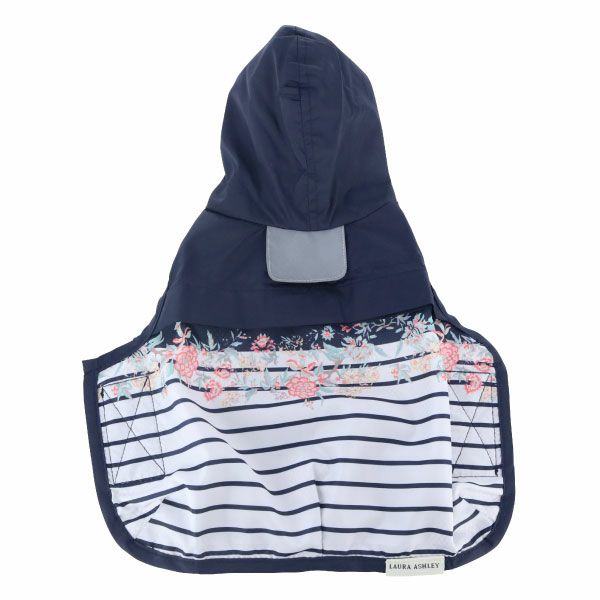 LAURA ASHLEY レインコート フラワーボーダー
