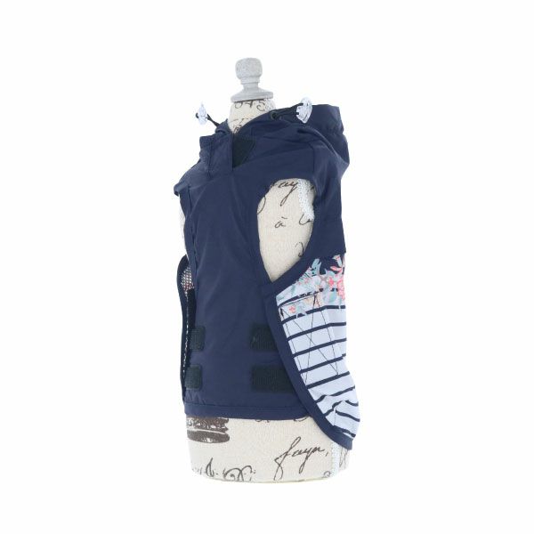 LAURA ASHLEY レインコート フラワーボーダー