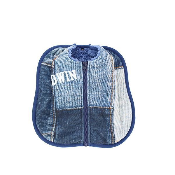 EDWIN 着るブランケット デニムパッチワーク柄