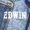 EDWIN 着るブランケット デニムパッチワーク柄