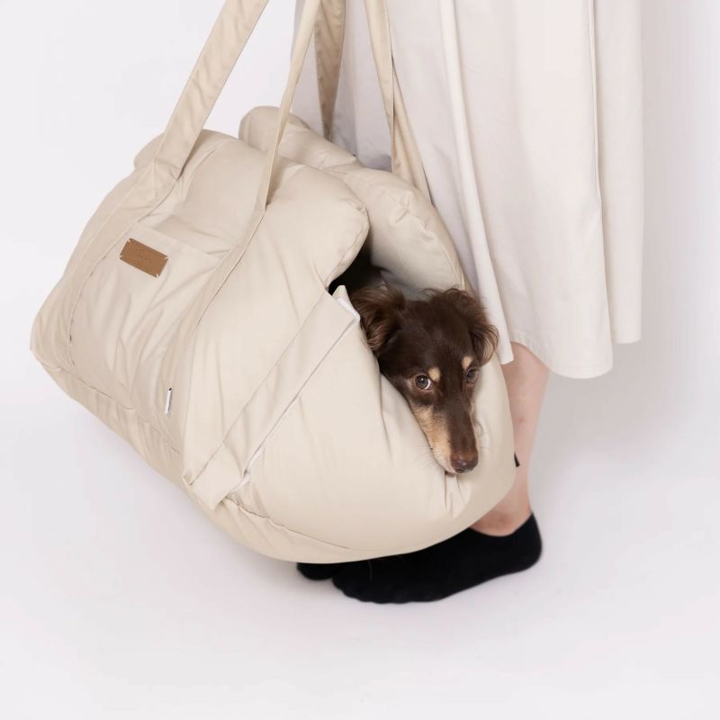 【Hunting Pony】ペット用ドライブキャリー ベージュ pipi 3WAYドライブキャリーベッド｜犬服・ペットグッズ専門店「Wan10