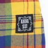 ANNA SUI チェック柄フェイクレザーワンピース