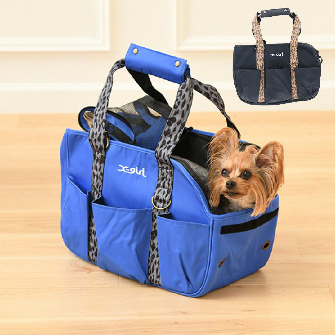 X-girl レオパード柄 キャリートート｜全2色