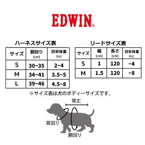 EDWIN パッチワークデニムプリントリード｜全2色