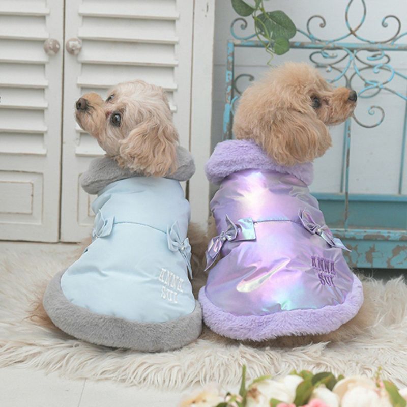 ANNA SUI アナスイ　リアルダウンベスト　XS　 パープル ANNA SUI（アナ スイ）リアルダウンベスト | 犬服・ドックウェア