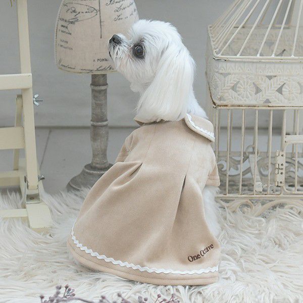 2025新商品 ONE OCTAVE（ワンオクターヴ）丸襟おでかけワンピース｜犬